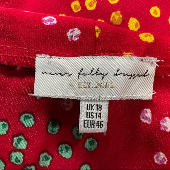 UK Never Fully Dressed Bohochic Vacation 2 piece Wrap Midi Skirt Long Sleeve - Picture 2 of 13